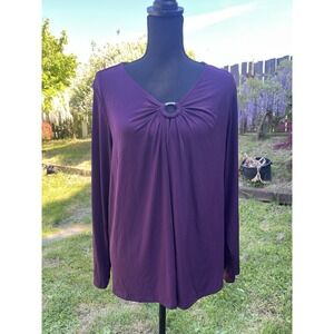Calvin Klein Plus Size O-Ring Neck Top Size 2x